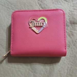 Brand New-Juicy Couture Pink Heart Logo Wallet.